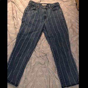 pacsun striped mom jeans